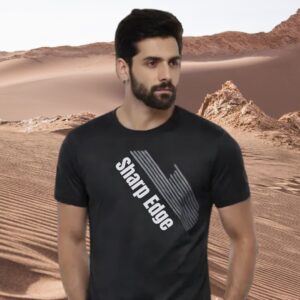 Black-t-shirt-with-sleek-cut-inspired-design-and-angular-detail