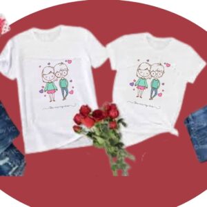 White “You Are My Love” Couple T-Shirts – Matching Romantic Summer Tees by Teesora