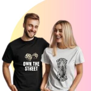 Black & White Summer Streetwear with “On the Street” & “Fantastic” Print | Teesora