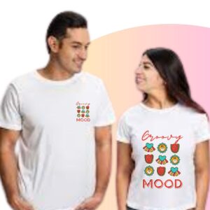 Matching White “Love Is All You Need” Print | Romantic Summer Tees by Teesora