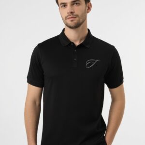 Teesora Men's Black Polo Shirt – Classic Slim Fit Casual Wear Teesora Men's Polo Shirt in Black – Classic slim fit casual wear with a refined look.