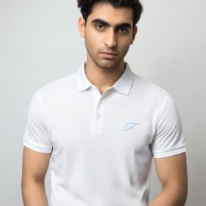 Teesora Men's White Polo Shirt – Elegant and Minimalist Style