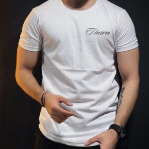 Teesora Men’s White Round Neck T-Shirt – Lightweight, breathable cotton tee for everyday elegance