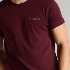 Teesora Men’s Mehroon Round Neck T-Shirt – Soft cotton with bold color for a confident casual look