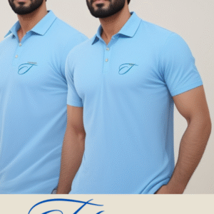 Teesora Men's Sky Blue Polo Shirt – Fresh and Cool Design