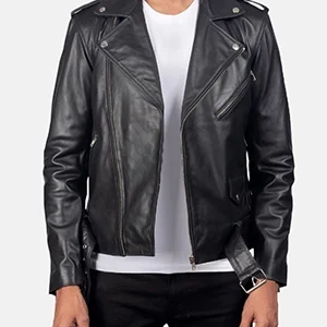 Teesora black leather jacket with a sharp, edgy design crafted for bold and timeless streetwear appeal.
