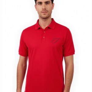 Teesora Men\'s Red Polo Shirt – Smart and Versatile